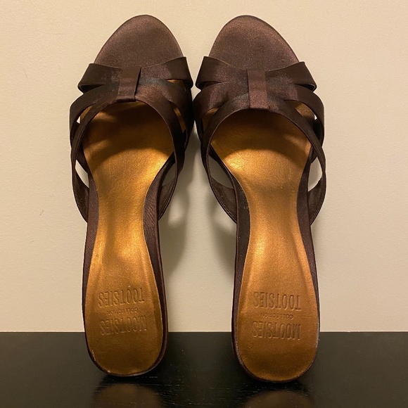 Mootsies Tootsies Shoes - Mootsies Tootsies Low Heel Dark Brown Sandal